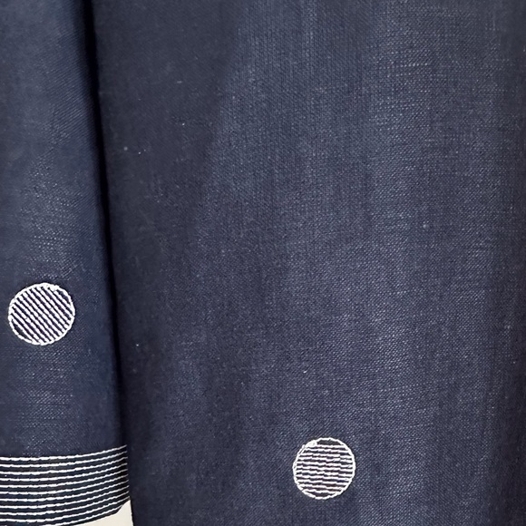 Coldwater Creek Jacket Navy and White Size 8 - Picture 2 of 4